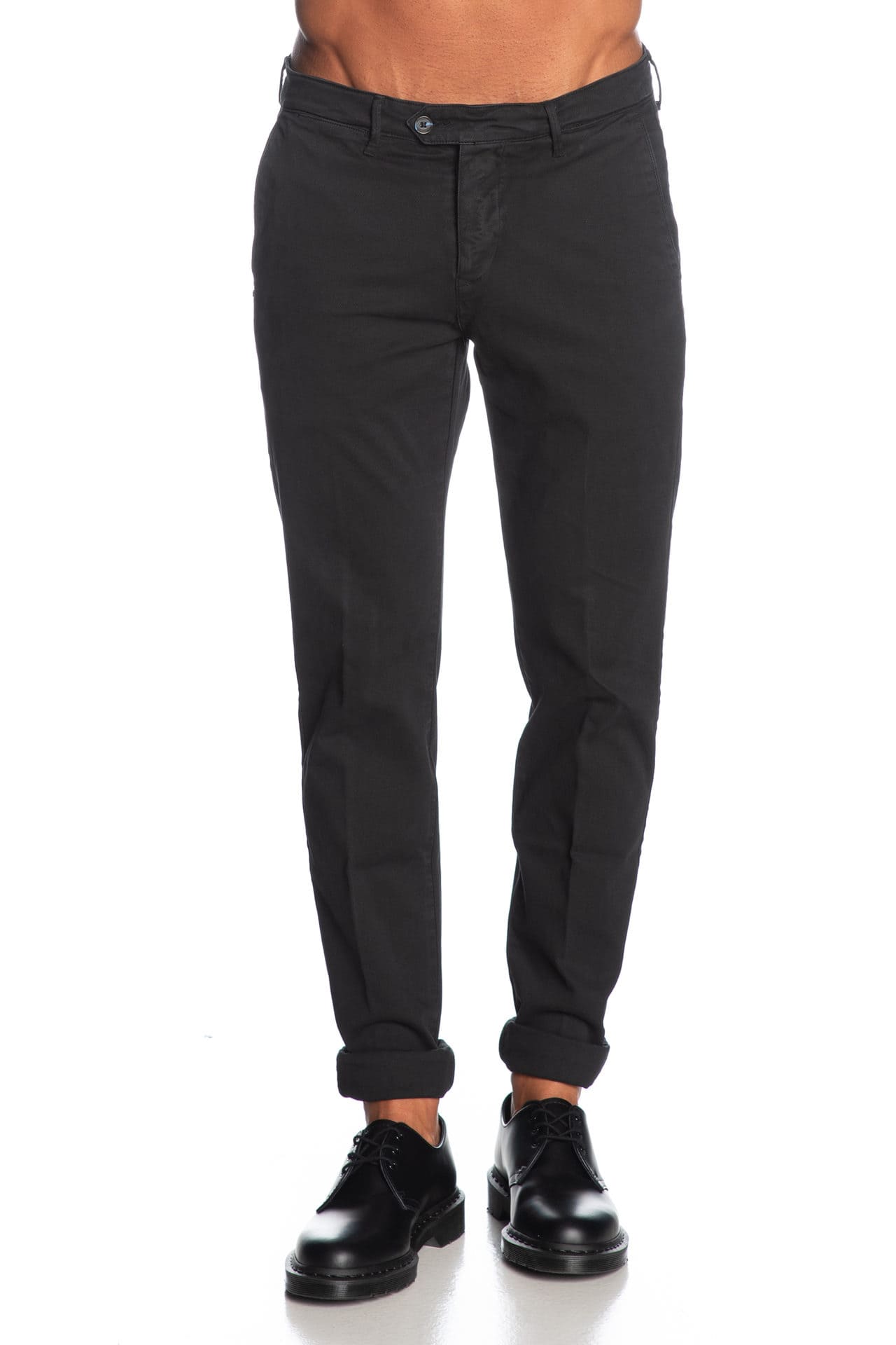 Pantaloni tasca america in cotone elasticizzato SLIM - nero - ZERO/CONSTRUCTION