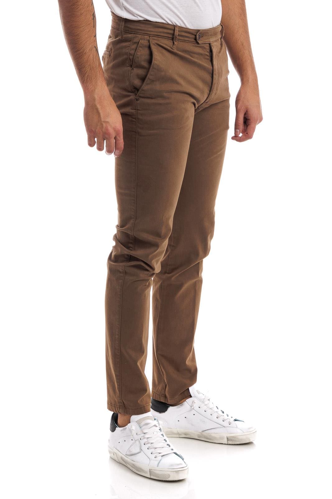 Pantaloni tasca america in cotone elasticizzato SUPERSLIM - tabacco- ZERO/CONSTRUCTION