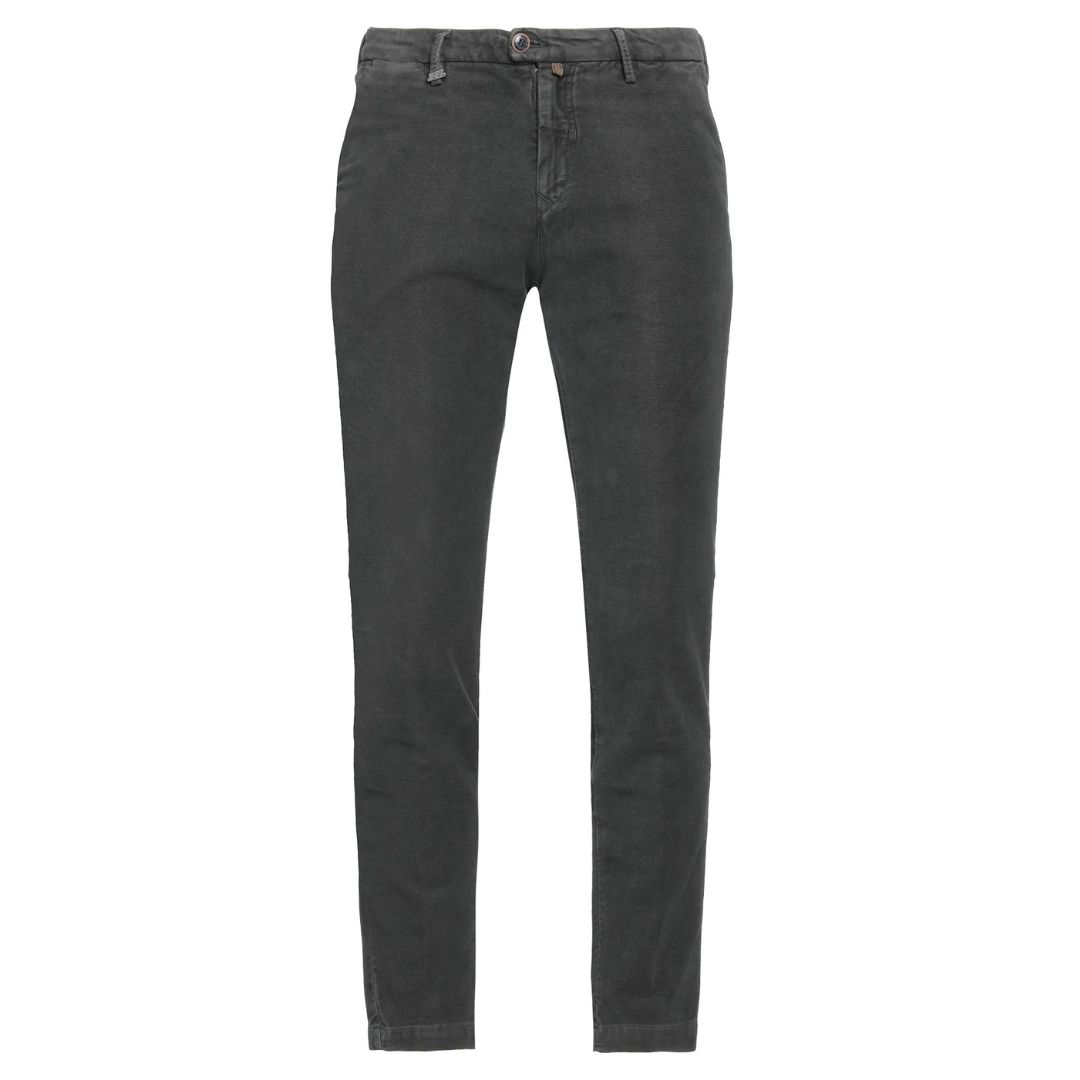 Pantaloni invernali in velluto liscio elasticizzato - grigio - BARBATI