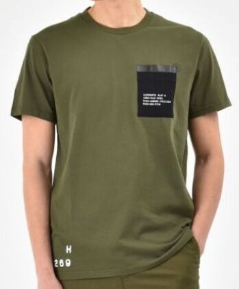 T-shirt manica corta con taschino - verde militare - MANUEL RITZ