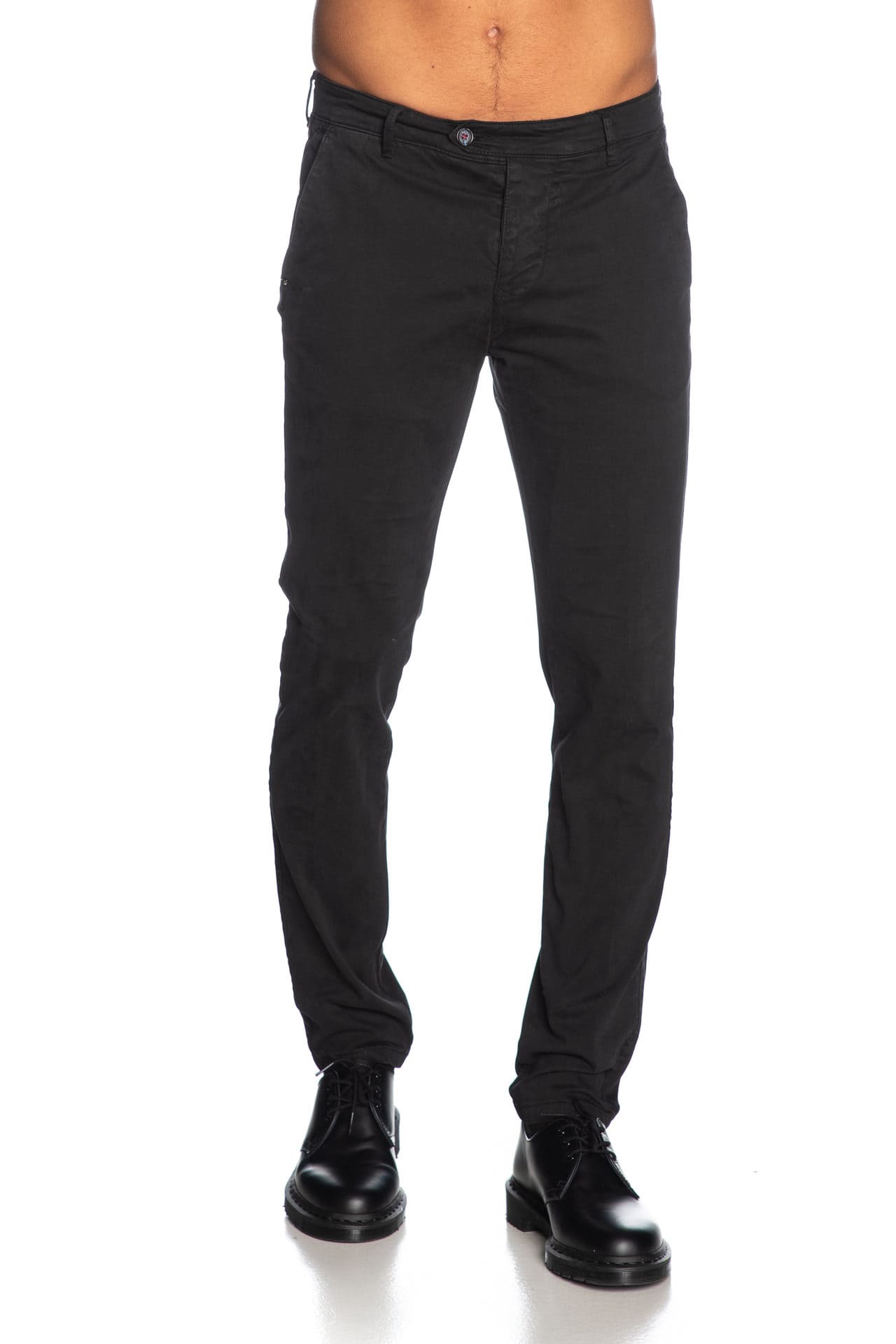 Pantaloni tasca america in cotone elasticizzato SUPERSLIM - nero - ZERO/CONSTRUCTION