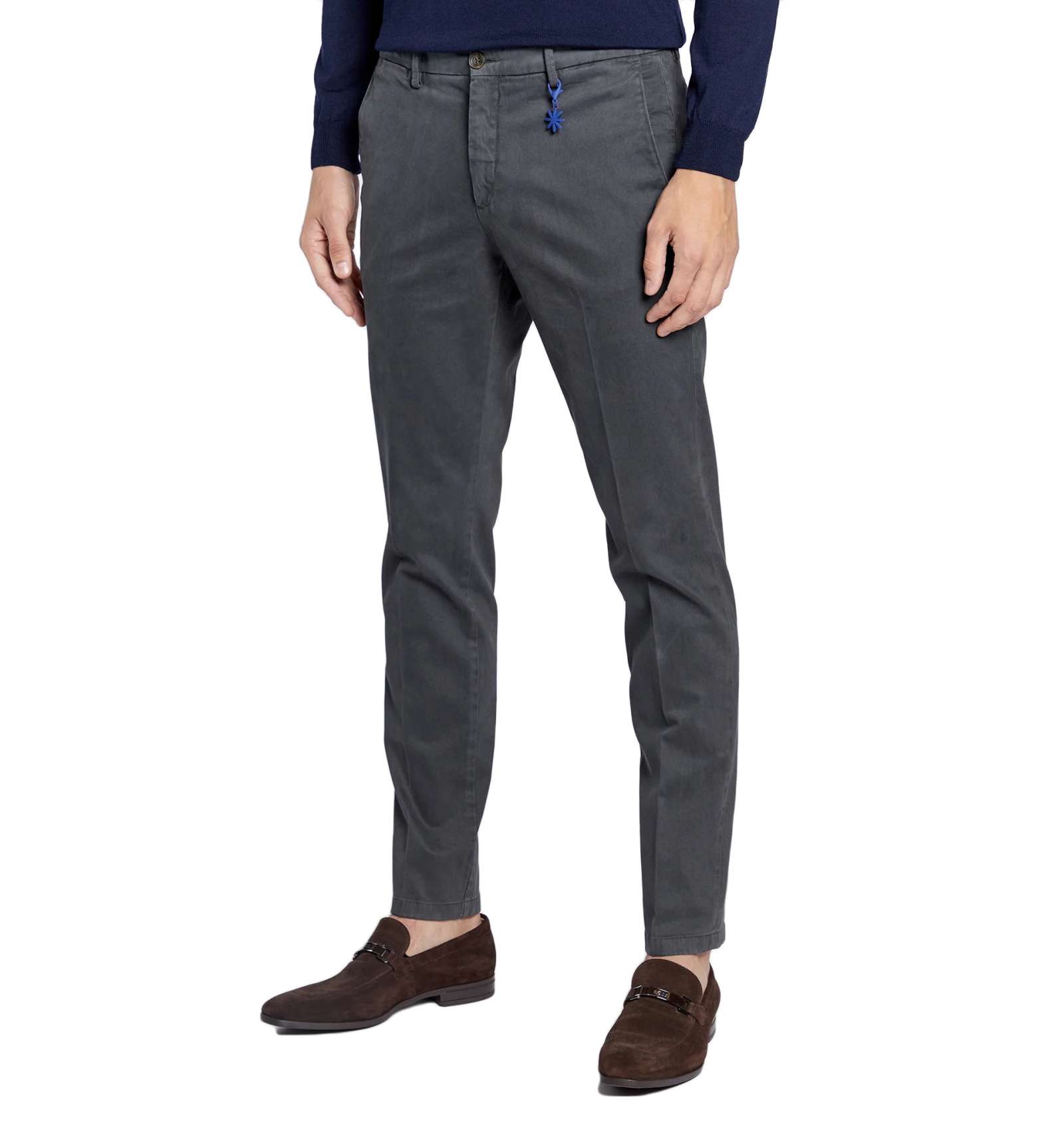 Pantaloni invernali in cotone elasticizzato - grigio - MANUEL RITZ