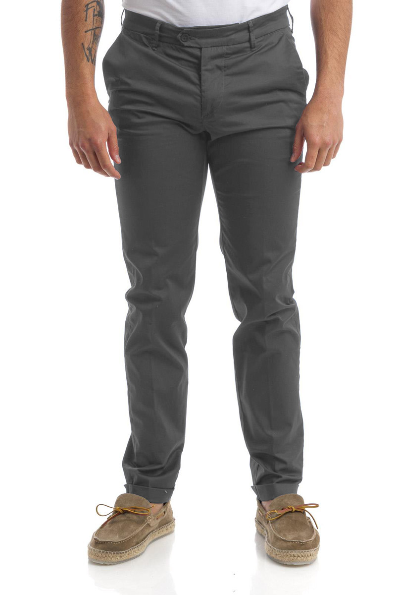 Pantaloni tasca america in cotone elasticizzato SLIM - piombo - ZERO/CONSTRUCTION