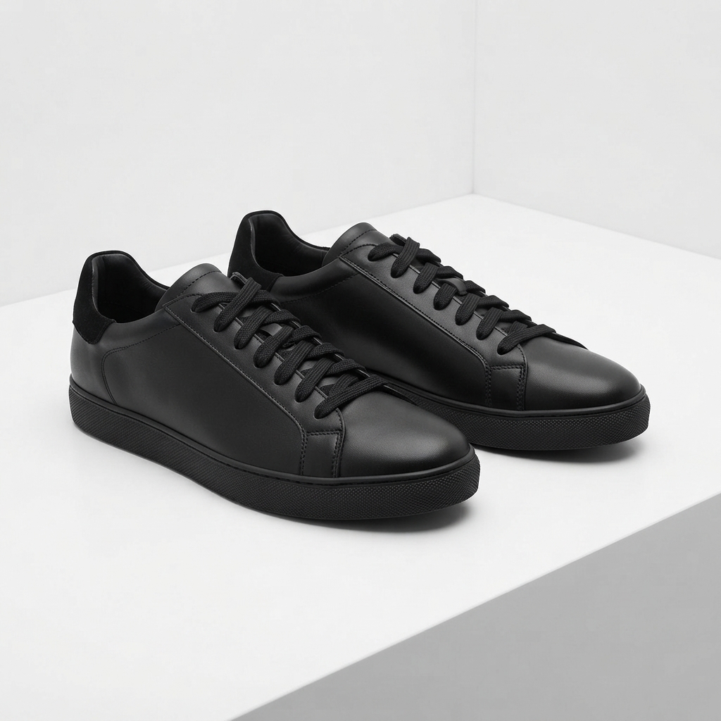 Sneakers in pelle nera - CARLO ALBERTO SANTI