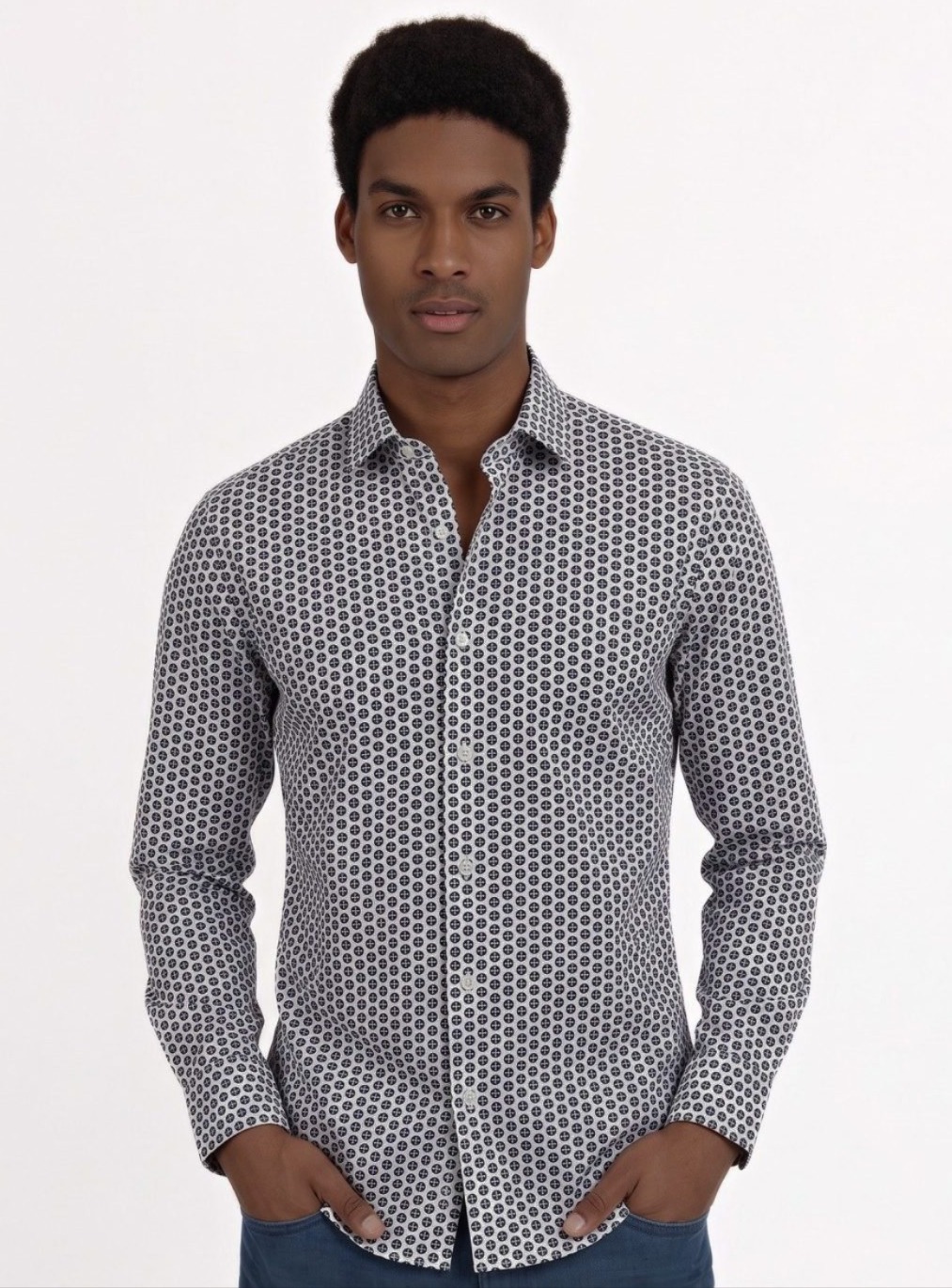 Camicia manica lunga cotone