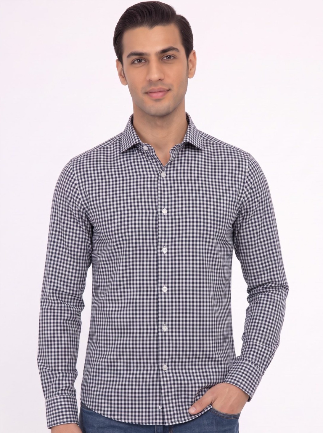 Camicia manica lunga in caldo cotone