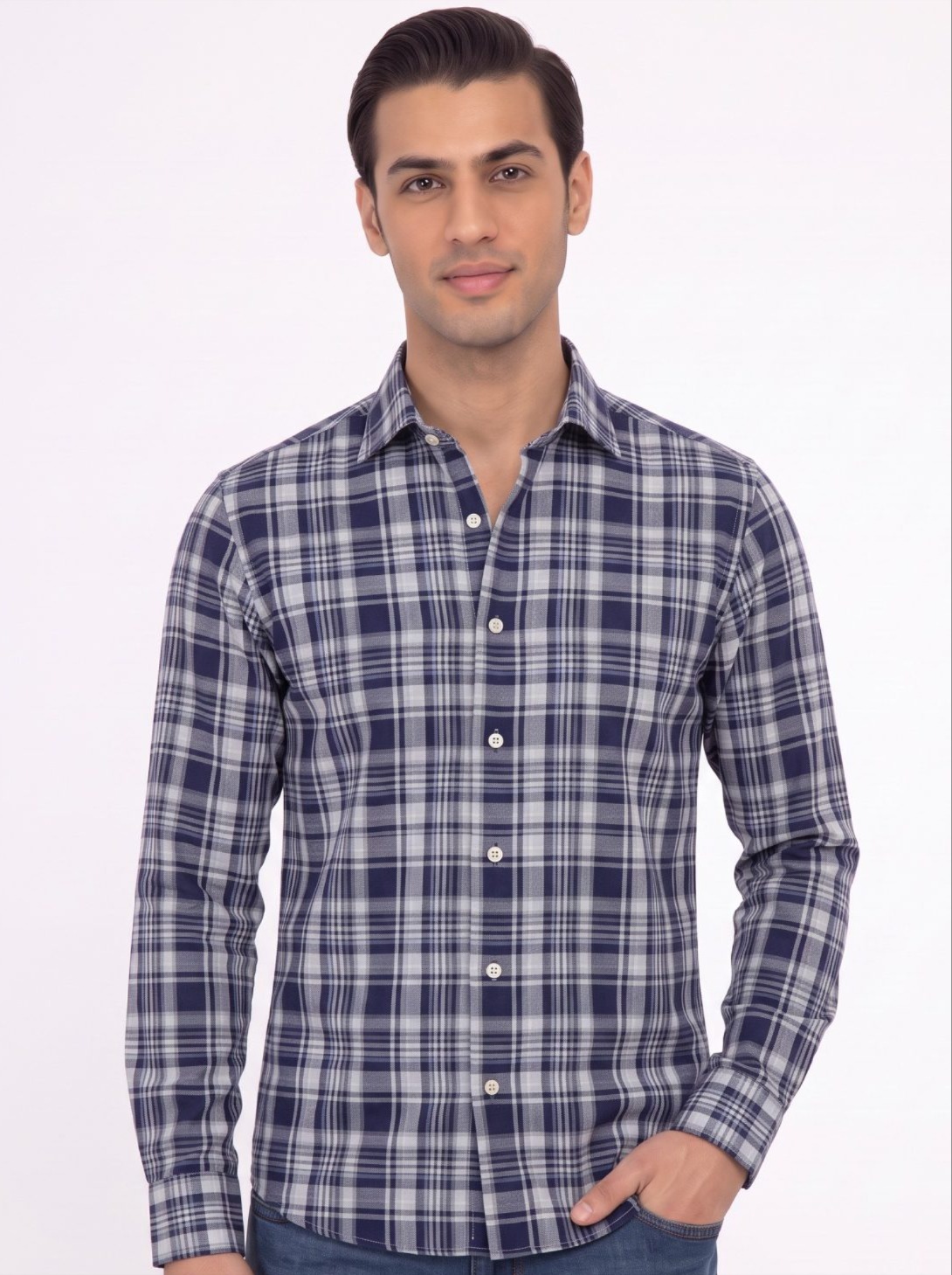 Camicia manica lunga in caldo cotone