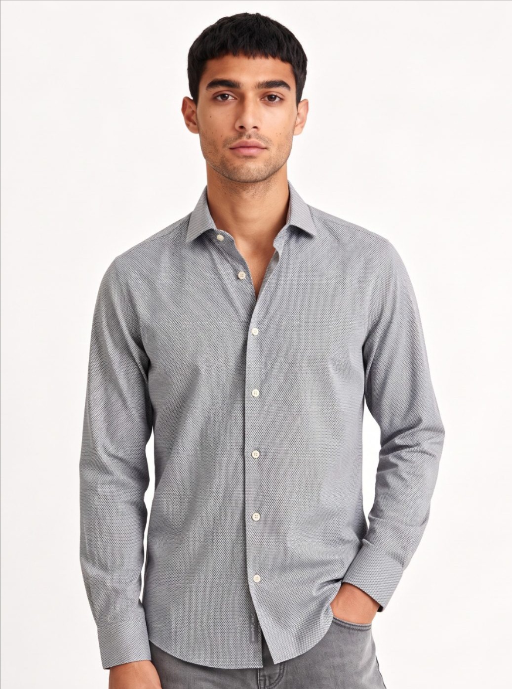 Camicia manica lunga cotone