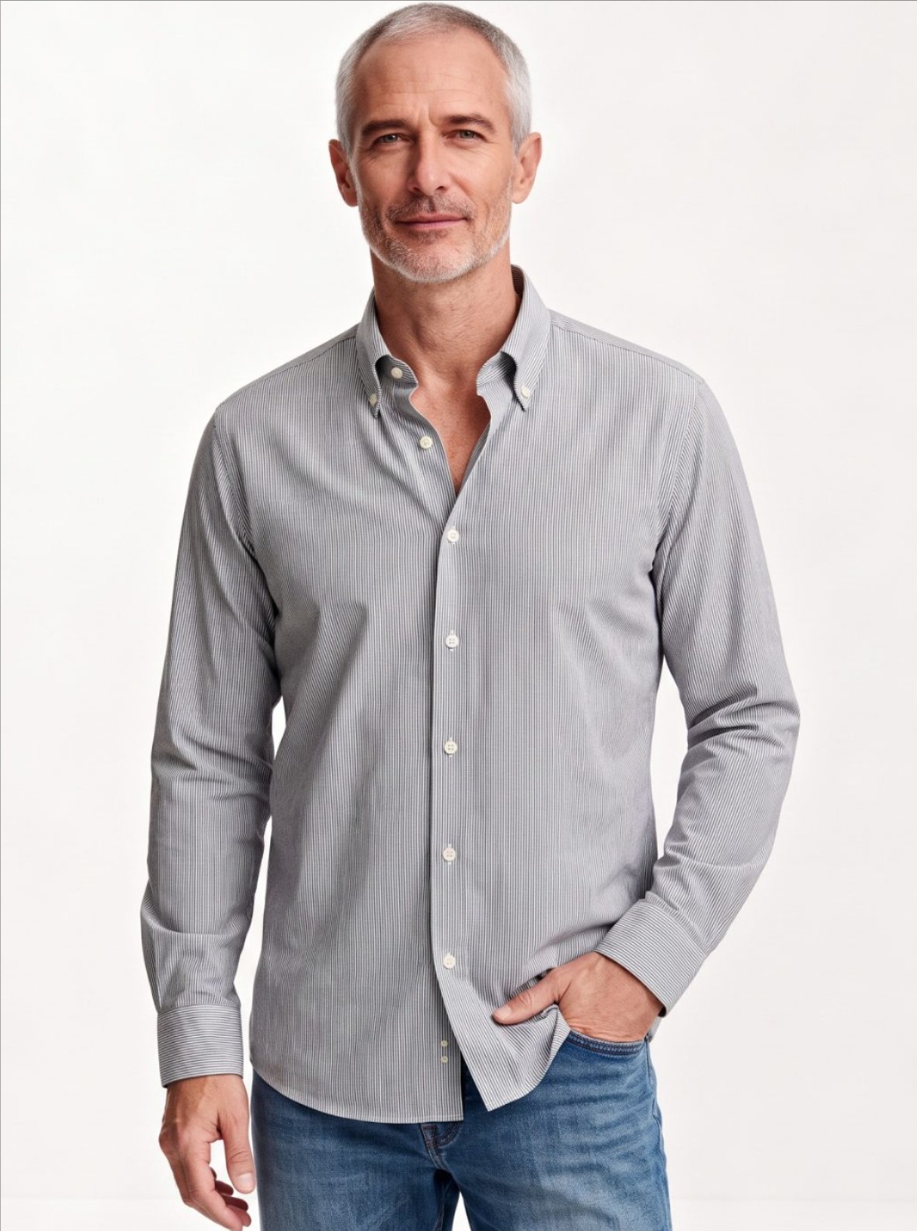 Camicia manica lunga cotone NO SLIM