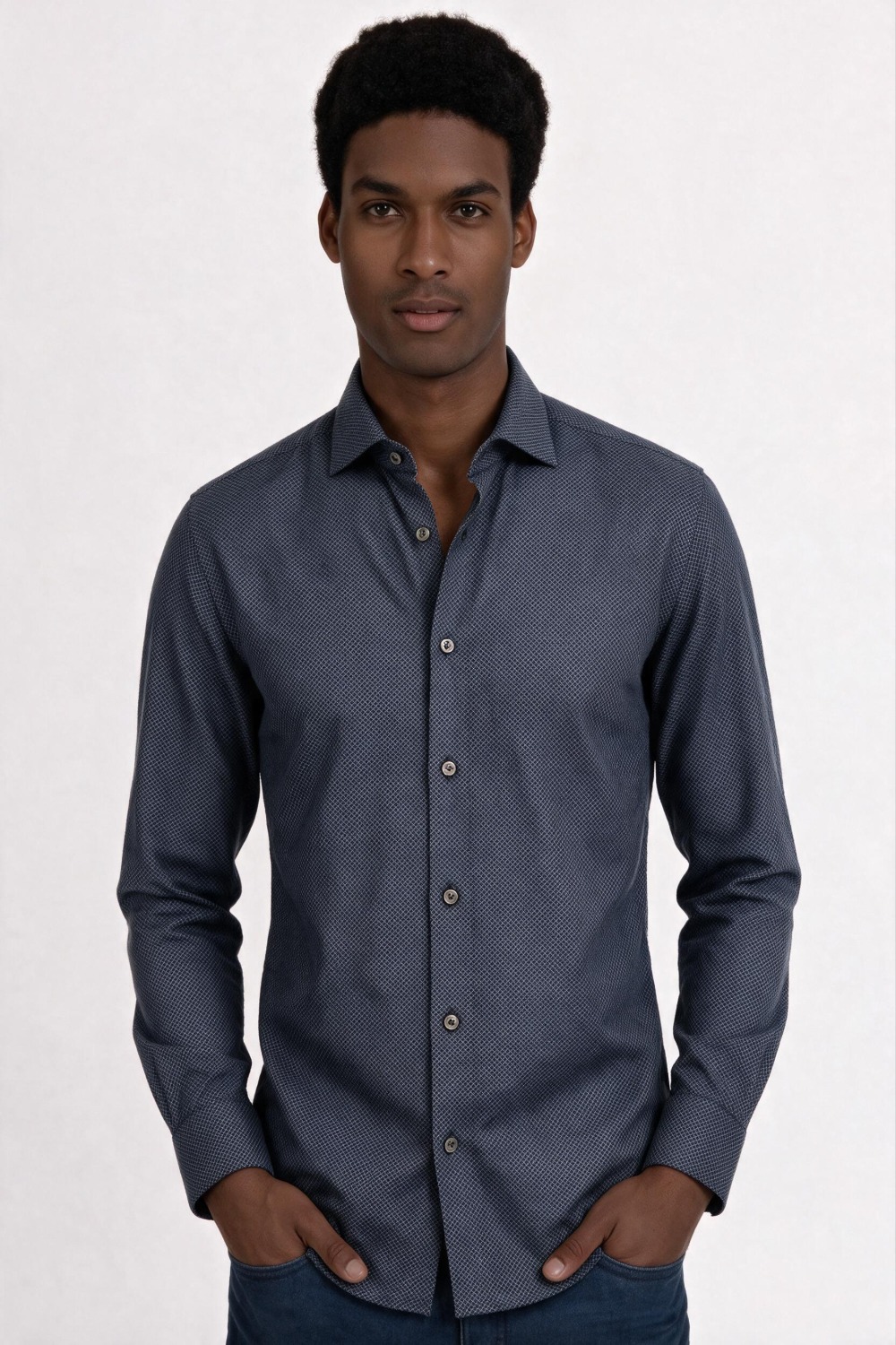 Camicia Manica Lunga in calco cotone - Ghirardelli