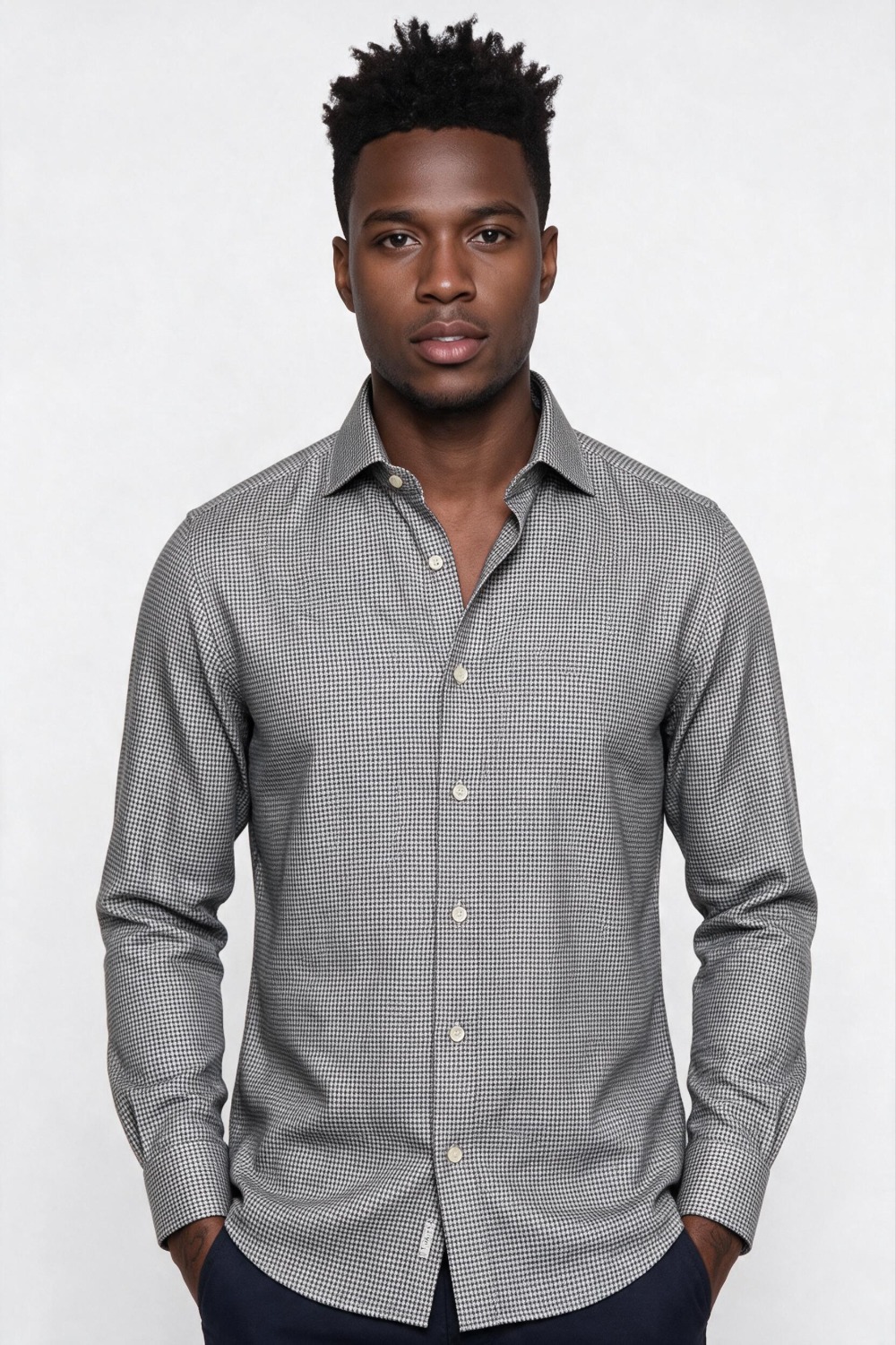 Camicia Manica Lunga in caldo cotone - Oscar Valentino