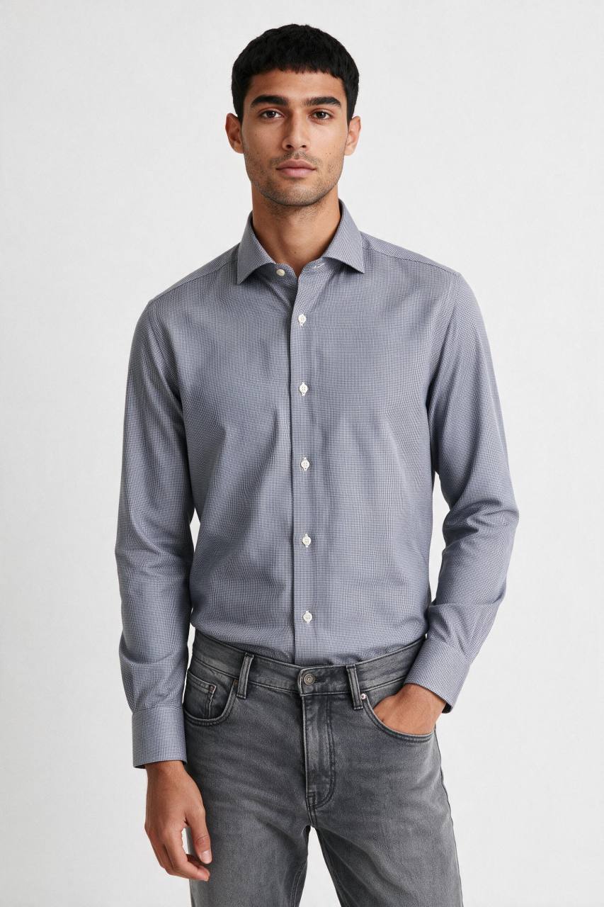 Camicia manica lunga cotone