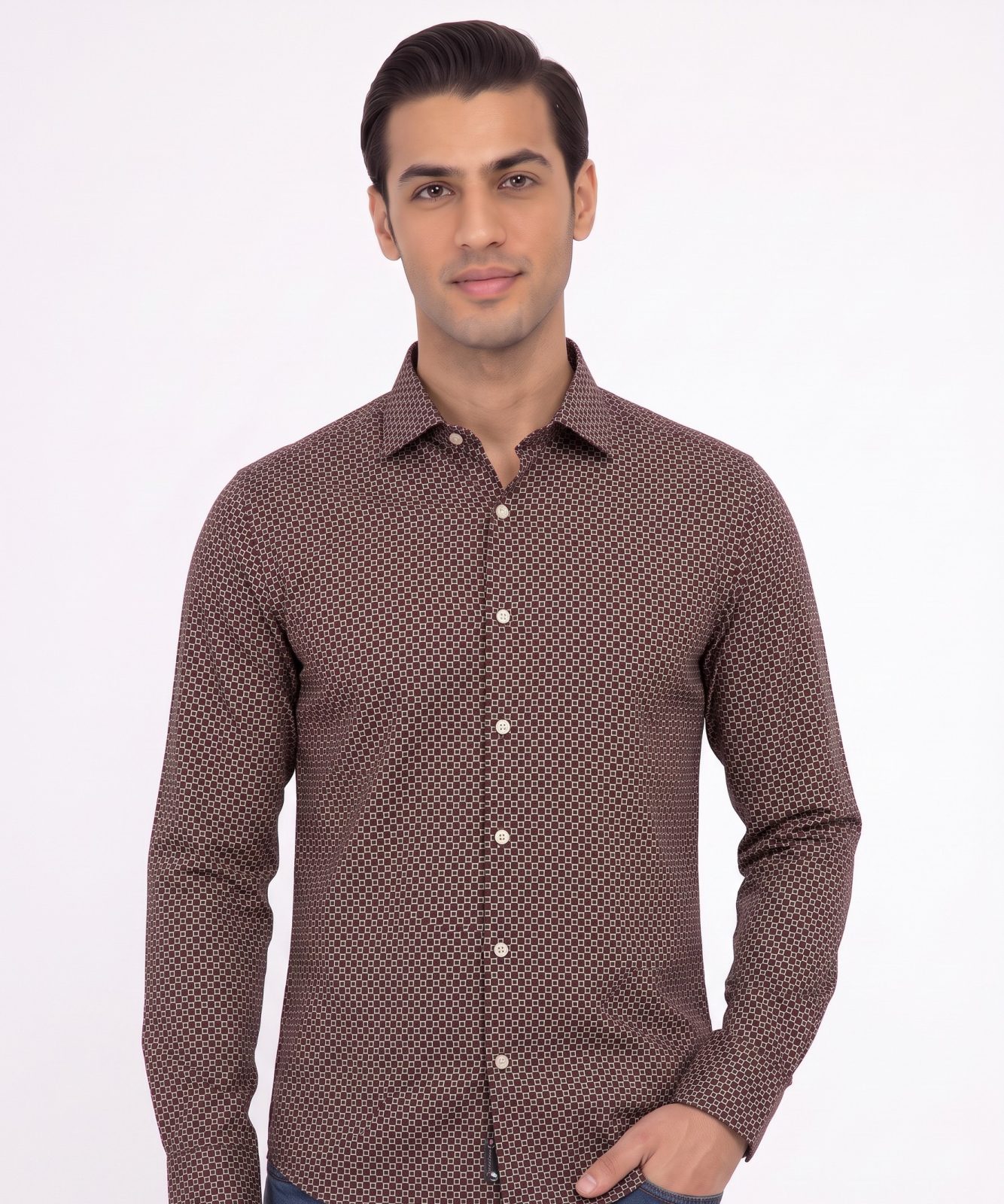 Camicia manica lunga in cotone