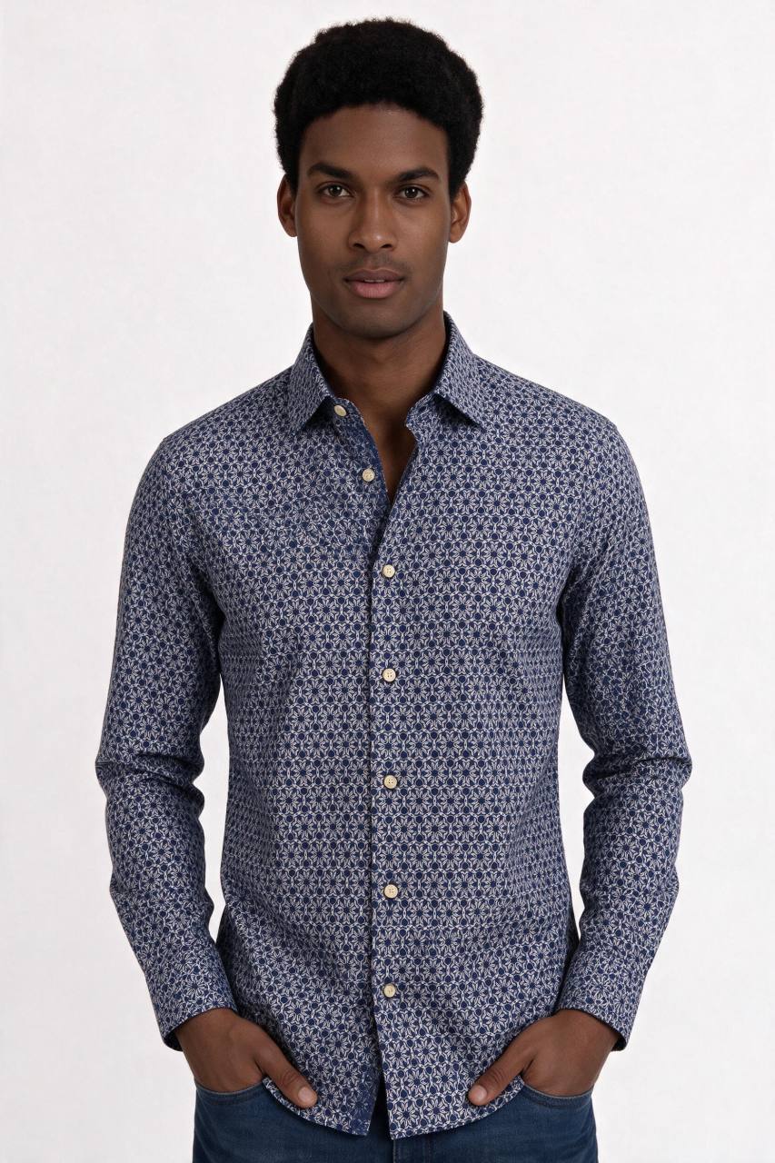 Camicia manica lunga cotone