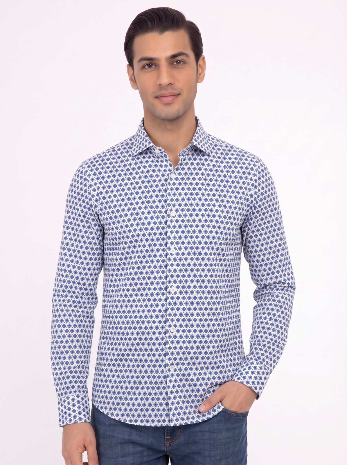 Camicia manica lunga cotone