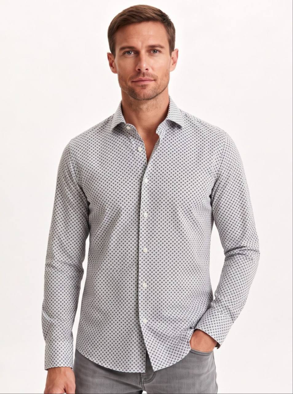 Camicia manica lunga cotone