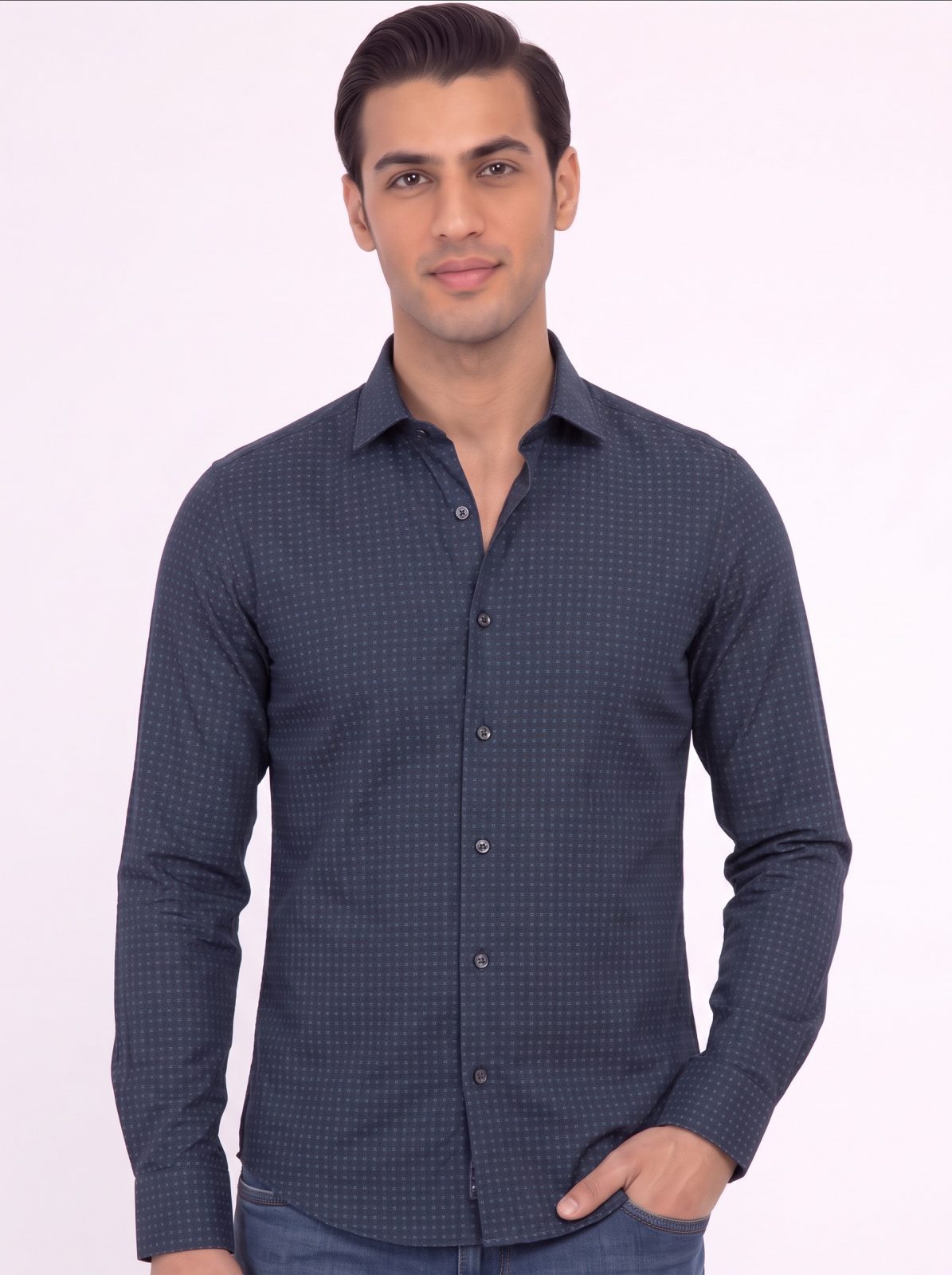 Camicia manica lunga cotone